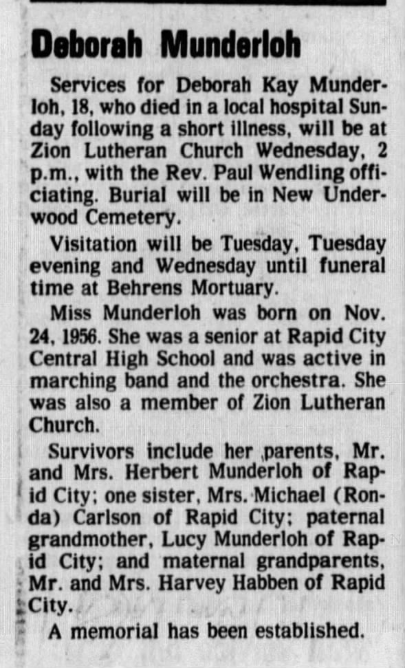 Clipping from Rapid City Journal